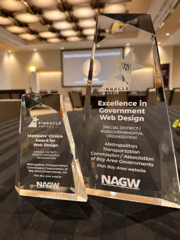 Plan Bay Area website’s 2026 Pinnacle and Members’ Choice awards.